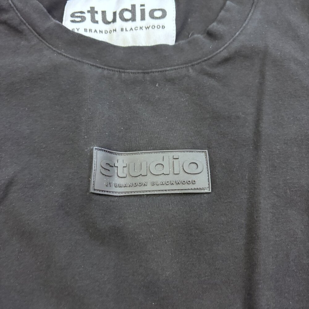 Studio by Brandon Blackwood Women Logo Bodysuit Black Size Small Thong Long - Picture 3 of 8